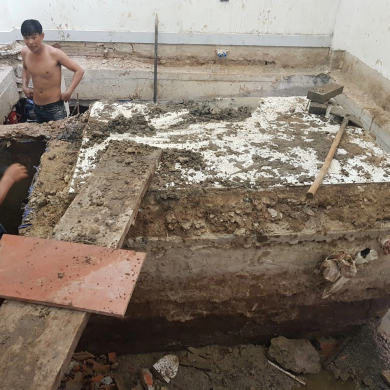Chống lún nâng nhà cao 50 cm Phạm Thế Hiển 