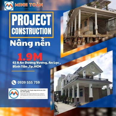 Nâng nền nhà lên 1.9m tại đường An Dương Vương