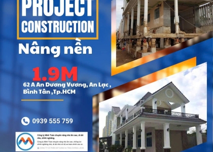 Nâng nền nhà lên 1.9m tại đường An Dương Vương