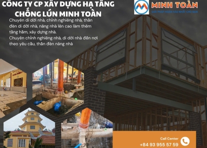 Nâng nền nhà chùa Hưng Minh Tự 