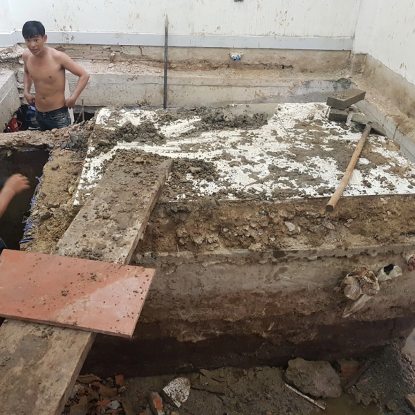 Chống lún nâng nhà cao 50 cm Phạm Thế Hiển 